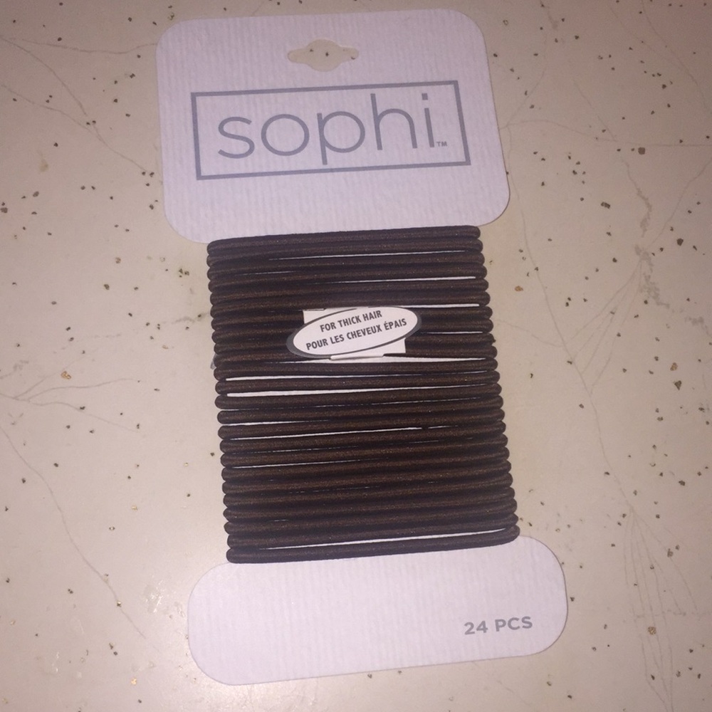 24 Sophi Brown Ouch-less Hair Ties for Thick Hair